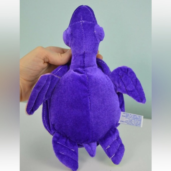 BJ Toy Co Sea Turtle Plush Stuffed Animal Purple Green 9" - Picture 4 of 6